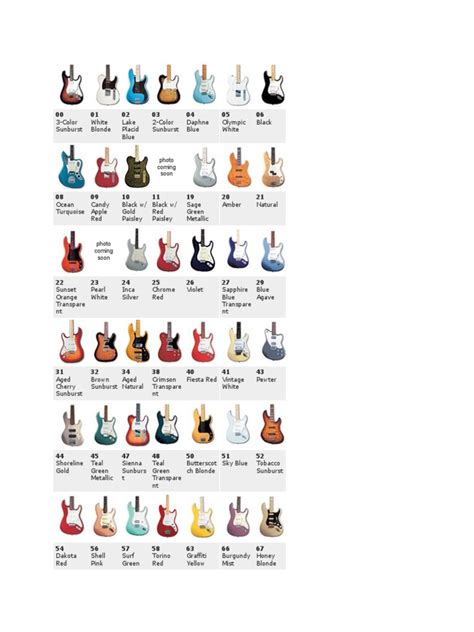 fender instrument finish color chart.